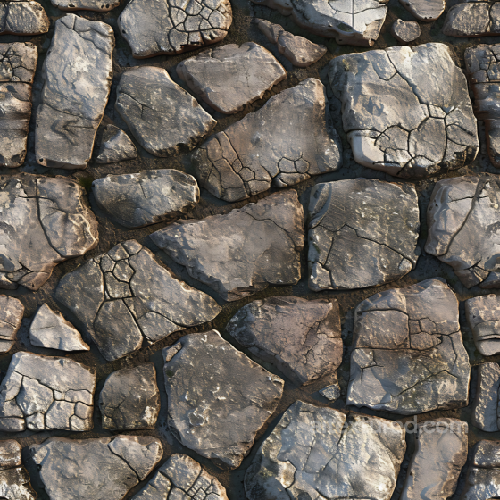 Weathered Stone Ground PBR Texture with Cracks and Rough Surface Stone texture preview