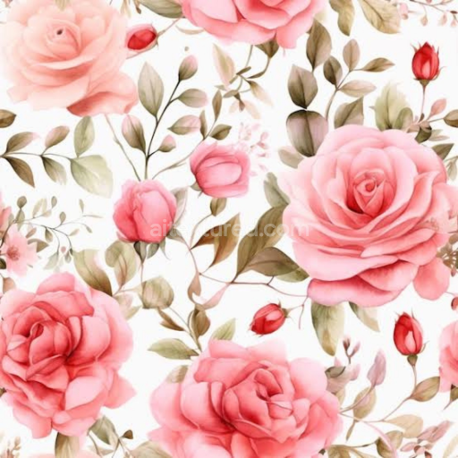 Seamless 3D PBR Pink Flower Fabric Texture Featuring Soft Rose Patterns