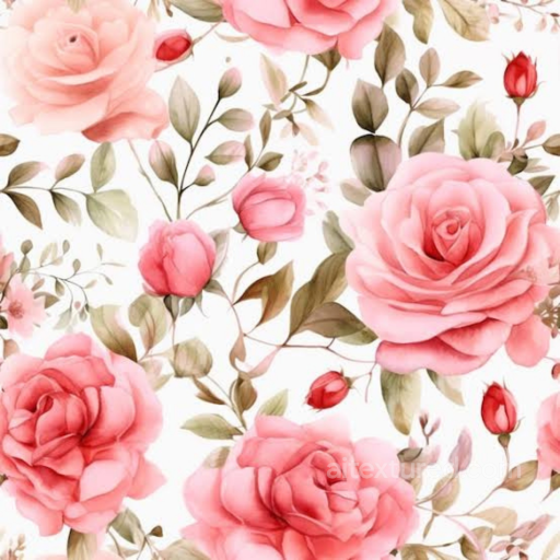 Pink Flower Fabric Texture Featuring Soft Rose Patterns seamless Pink Flower PBR texture