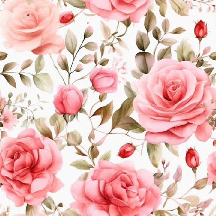 Pink Flower Fabric Featuring Soft Rose Patterns seamless PBR texture preview