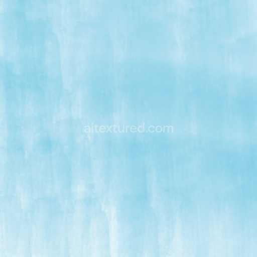 Seamless 3D PBR Texture of Soft Blue Watercolor Wash with Subtle Gradients