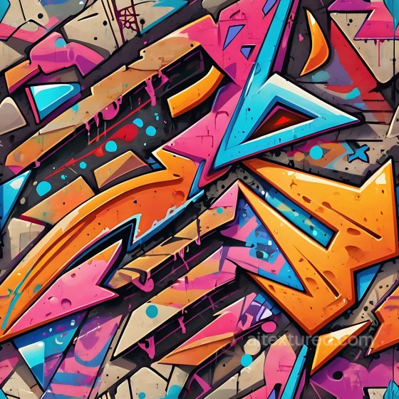 Graffiti Texture Featuring Vibrant Arrows and Urban Spray Art Graffiti texture preview