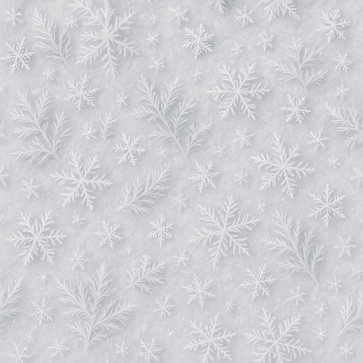 Sparkling Frost Snowflakes Delicate Icy White seamless PBR texture preview