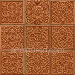 seamless Ornate Terracotta Tile Texture Seamless texture 8k free download PBR