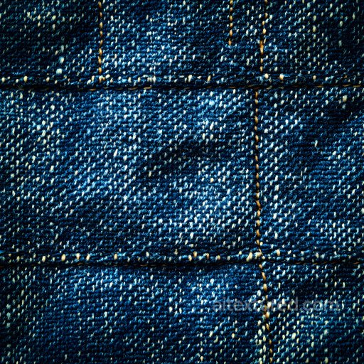 Cracked Denim Fabric PBR Texture with Detailed Stitching and Faded Worn Look seamless Denim jeans PBR texture