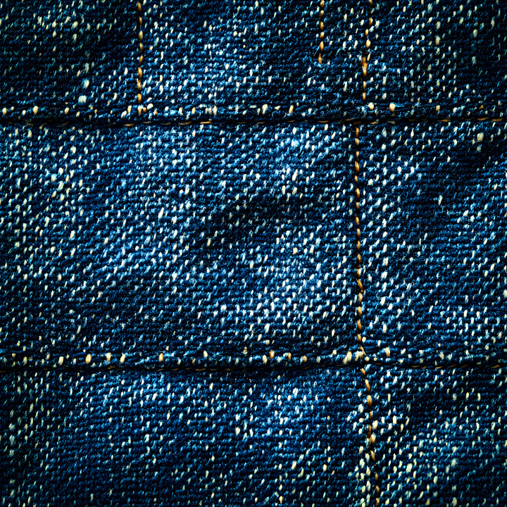Cracked Denim Fabric with Detailed Stitching and Faded Worn Look seamless PBR texture preview