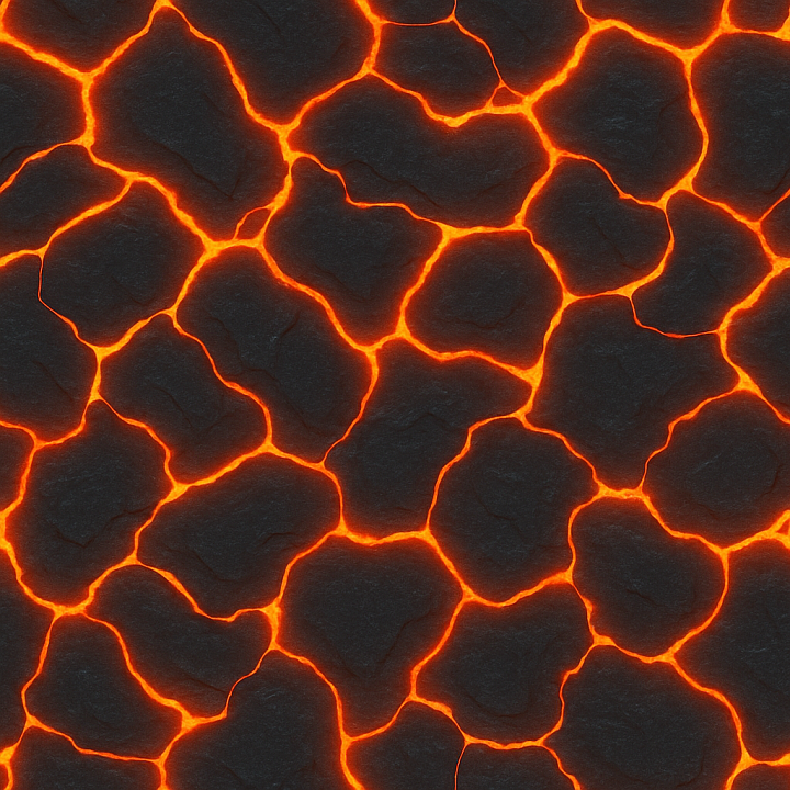 Futuristic Lava seamless PBR texture preview
