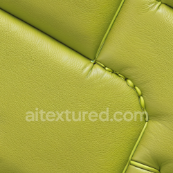 seamless Seamless 3D vibrant lime green quilted leather PBR texture with fine grain and stitched panels texture 8k free download PBR