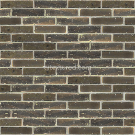 Brick Seamless Pbr Texture Tileable Dark Weathered Realistic Surface Detailed