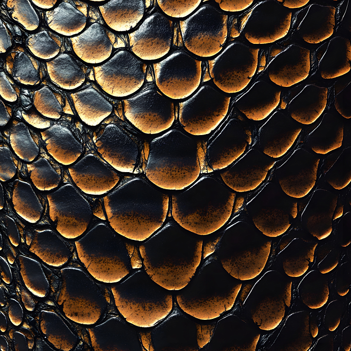 Reptilian Skin Featuring Glossy, Layered Scales seamless PBR texture preview