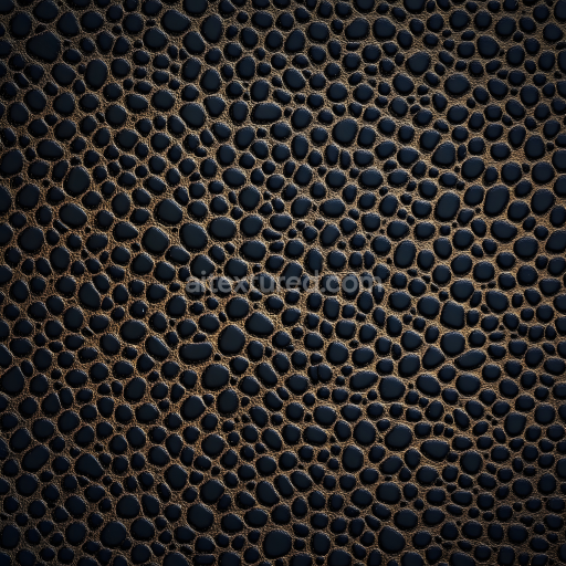 Seamless 3D PBR Texture of Detailed Black Reptilian Skin with Scaly Pattern
