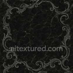 seamless Ornate Black Marble Texture Seamless texture 8k free download PBR