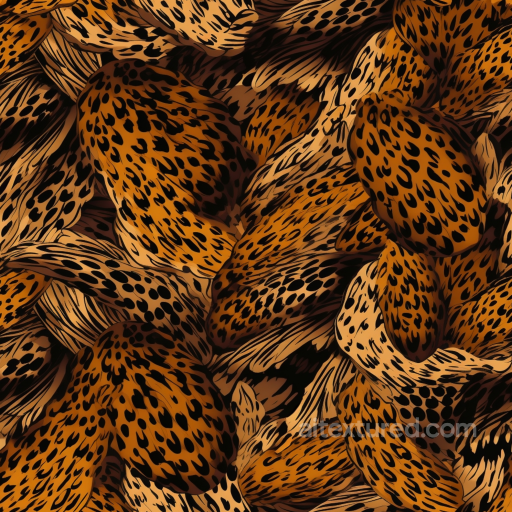 Leopard Print Fabric Texture with Detailed Spot Pattern seamless Leopard Print PBR texture