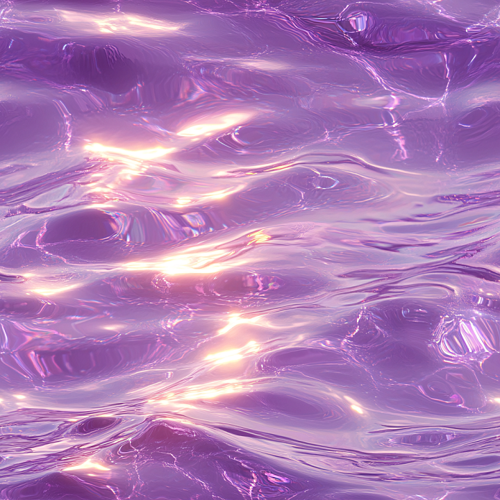 Stylized Purple Iridescent Water with Flowing Surface Details seamless PBR texture preview