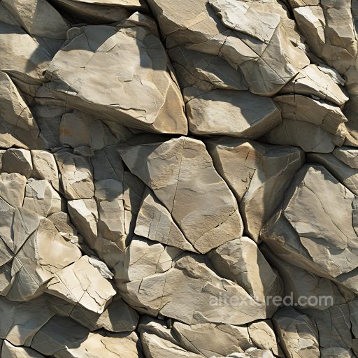 Cracked Cliff Rock Wall Texture in Warm Beige Tones seamless Stone PBR texture