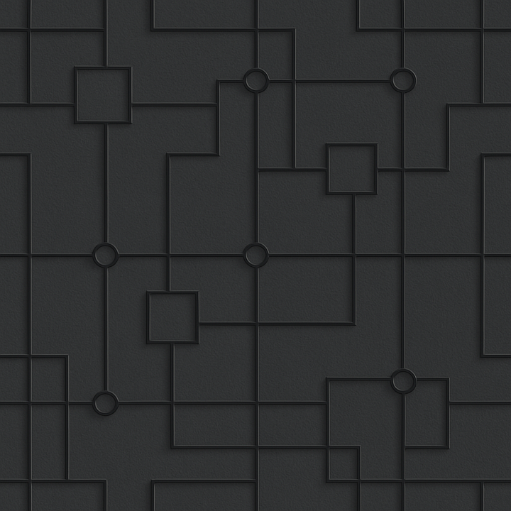Matte Techno Grid seamless PBR texture preview