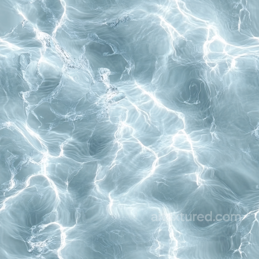 Clear Water PBR Texture with Luminous Caustic Patterns and Subtle Ripples seamless Water PBR texture
