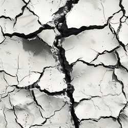 seamless Seamless 3D Cracked White Plaster PBR Texture with Deep Fissures and Rough Edges texture 8k free download PBR