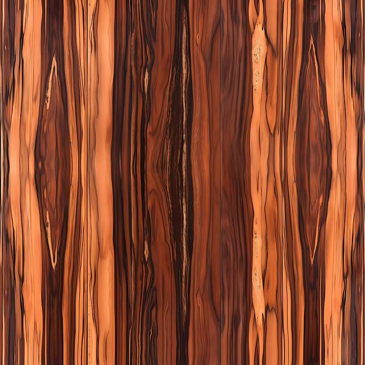 Exotic Wood Planks with Rich Grain Patterns seamless PBR texture preview