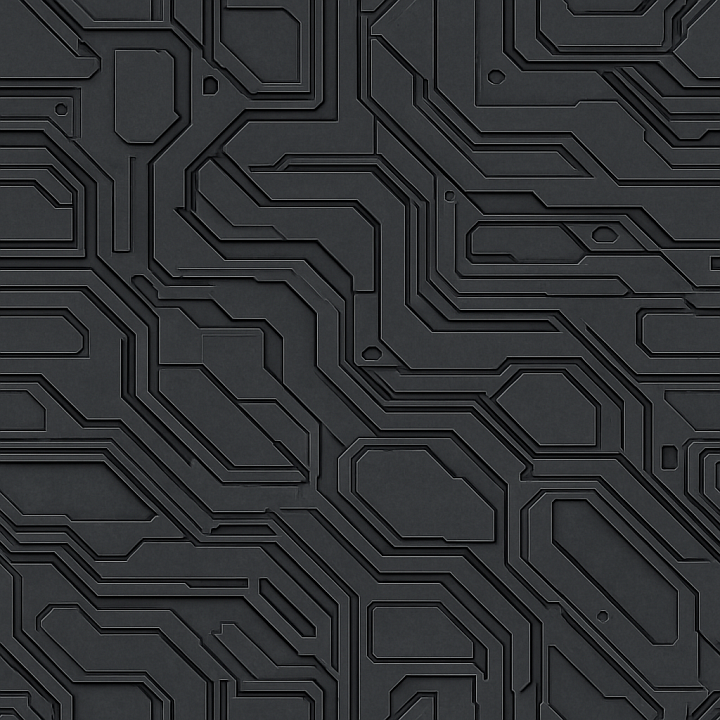 Synthetic Futuristic Panel seamless PBR texture preview