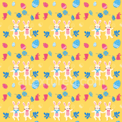 seamless Seamless 3D PBR Digital Paper Texture Featuring Cute Easter Bunnies and Colorful Eggs texture 8k free download PBR