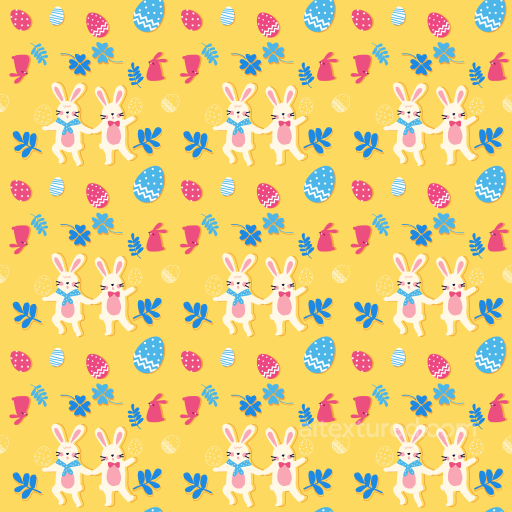 Digital Paper Texture Featuring Cute Easter Bunnies and Colorful Eggs seamless All Christmas Digital paper PBR texture