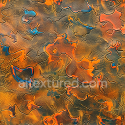seamless Seamless 3D PBR Cracked Distressed Orange Leather Texture with Multicolor Patina texture 8k free download PBR