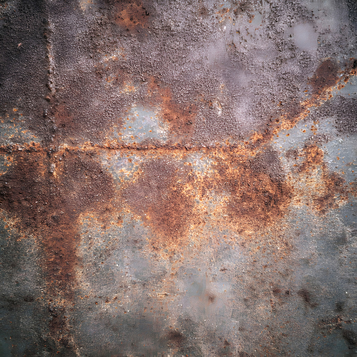 Rust of Rusted Metal Surface with Cracks and Corrosion seamless PBR texture preview