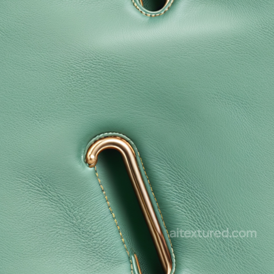 Smooth Mint Green Leather Texture with Subtle Grain and Stitching Leather texture preview