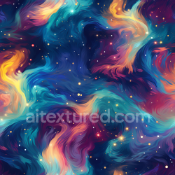 seamless Seamless 3D Space PBR Texture Featuring Vibrant Swirling Nebula Clouds and Starfield texture 8k free download PBR