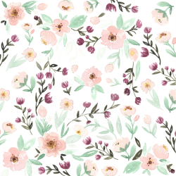 seamless Seamless 3D PBR Texture of Soft Watercolor Wild Flower Pattern in Pastel Tones texture 8k free download PBR