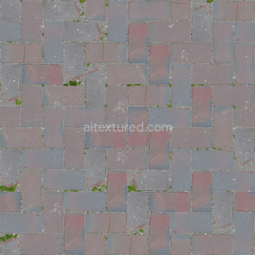 Paving Stones Brick Tileable Seamless Rough Weathered Color Texture Floor