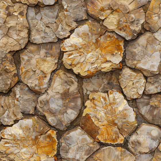 Fossil Stone Slab PBR Texture with Detailed Organic Patterns Stone texture preview