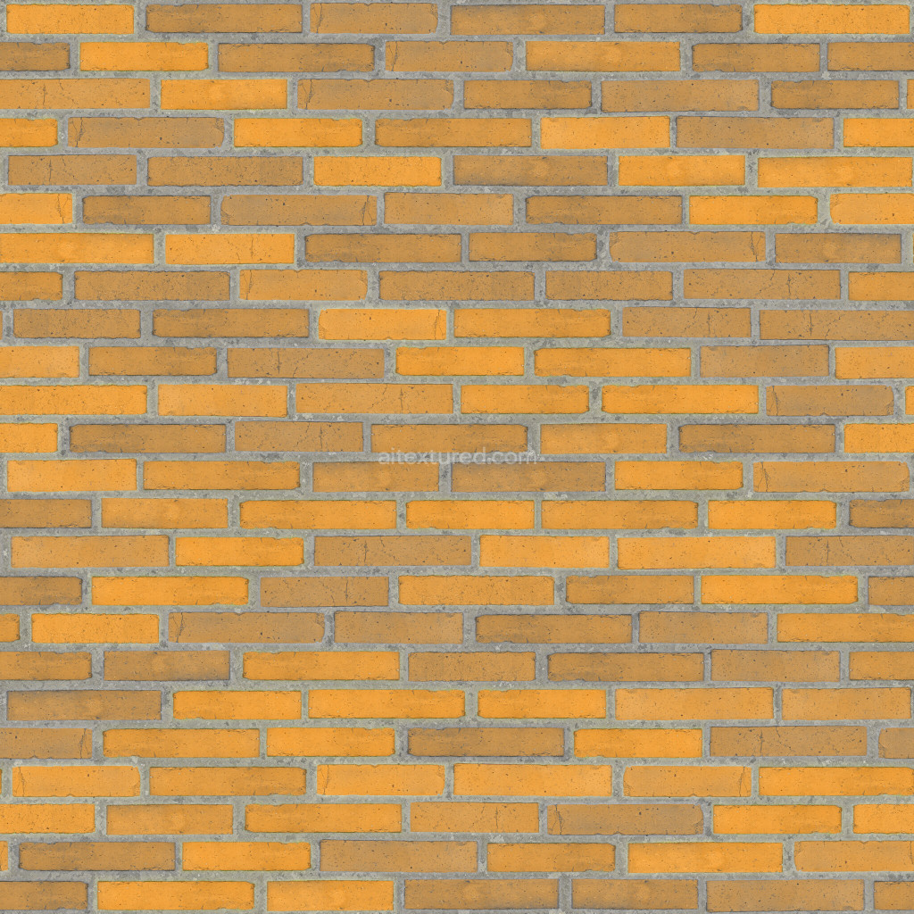 Seamless brick texture with PBR maps for 3D applications