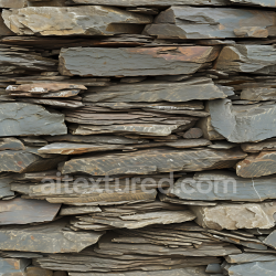 seamless Seamless 3D Layered Slate Stone Wall PBR Texture with Natural Stratification texture 8k free download PBR