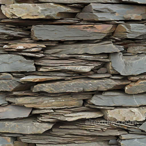 Layered Slate Stone Wall PBR Texture with Natural Stratification seamless Stone PBR texture