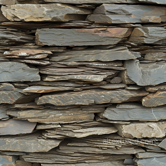 Layered Slate Stone Wall PBR Texture with Natural Stratification Stone texture preview