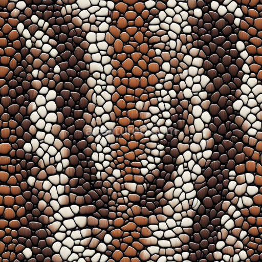 Seamless 3D PBR reptilian scales skin texture with detailed organic pattern and natural color variation