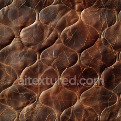 seamless Seamless 3D PBR cracked vintage brown leather texture with stitched quilted panels texture 8k free download PBR