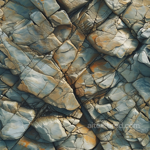 Stone Texture of Weathered Rock Cliffs with Cracks and Earthy Tones seamless Stone PBR texture