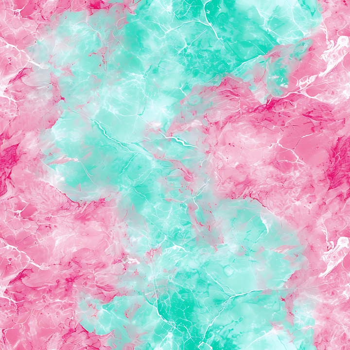 Baby Pink and Mint Polished Marble with Soft Veins seamless PBR texture preview