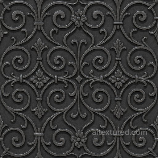 Ornate Iron Seamless Texture seamless Metal PBR texture
