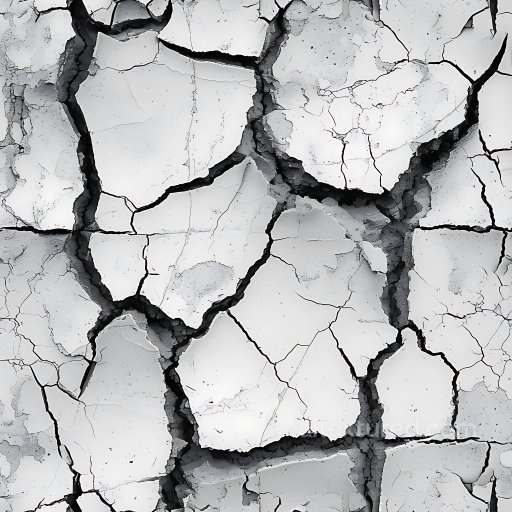 cracked plaster PBR texture with deep jagged fractures seamless Cracked & Holes PBR texture