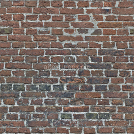 Bricks Seamless Pbr Textured Tileable Realistic Weathered Urban Building Red