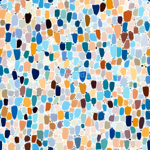 Seamless 3D Mosaic PBR Texture Featuring Colorful Irregular Stone Chips texture preview