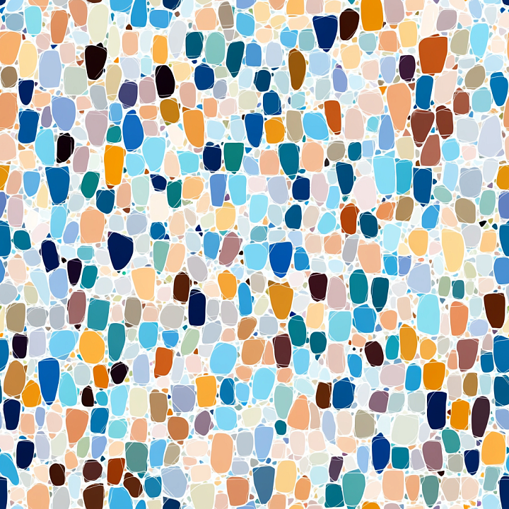 Mosaic Featuring Colorful Irregular Stone Chips seamless PBR texture preview