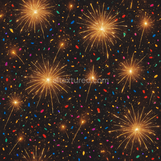 Seamless 3d texture pbr 8k sparkling fireworks celebration glow for new year