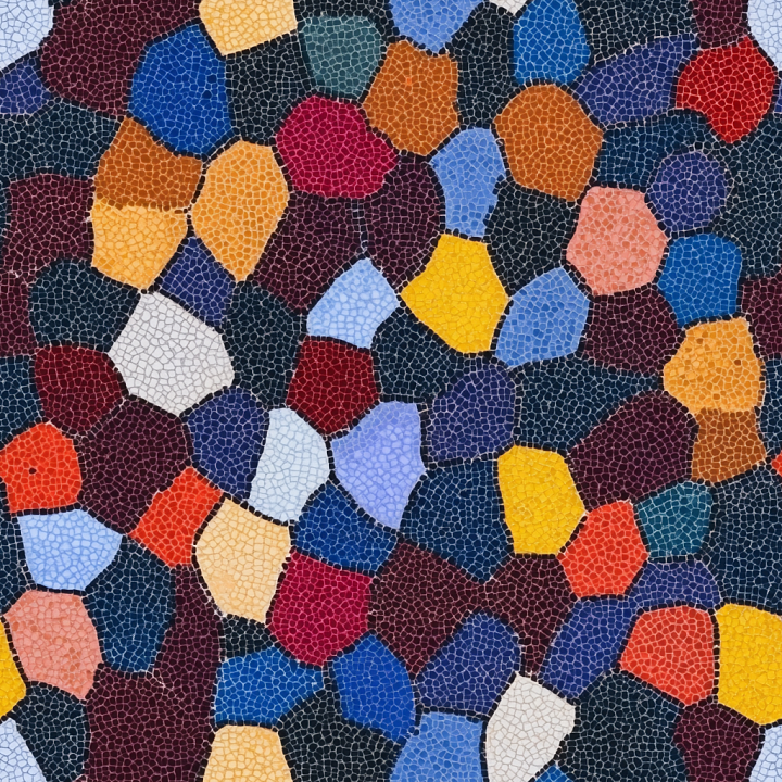 Mosaic Featuring Vibrant Irregular Stone Chips seamless PBR texture preview