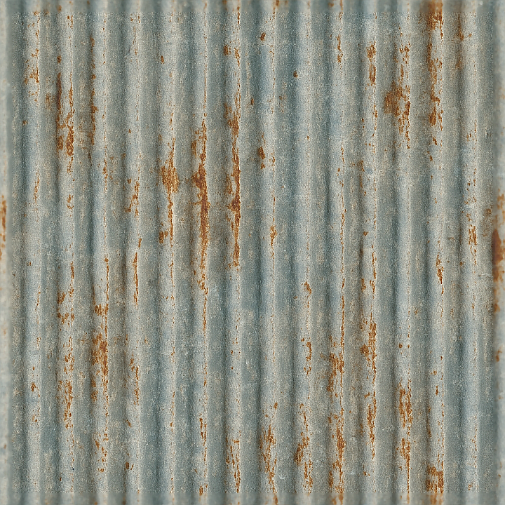 Corrugated Metal Roofing Surface For Architectural Exteriors seamless PBR texture preview