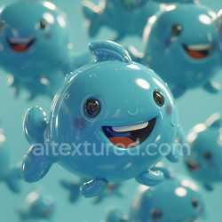 seamless Seamless 3D Inflated Glossy Blue Vinyl PBR Texture with Puffy Bubble Forms texture 8k free download PBR